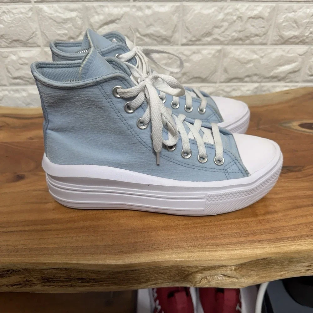 Converse Chuck Taylor Move Platform High Top Light Blue Womens Size 5 Sneakers
